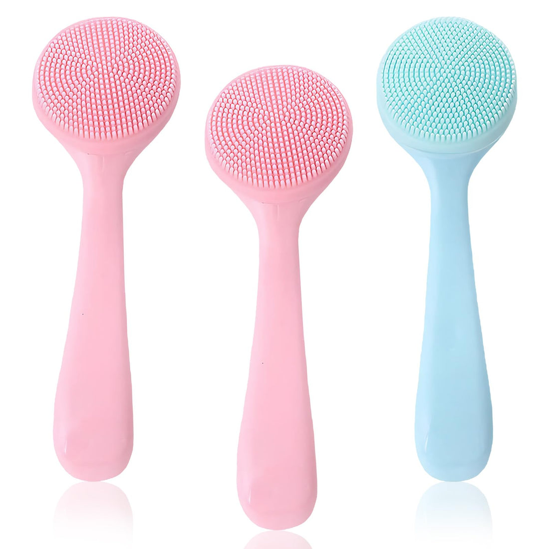 3PCS Facial Cleansing Brush,Face Brushes for Cleansing Clean Facial Brush Soft Face Scrub Brushes for Removing Blackhead Makeup Residue