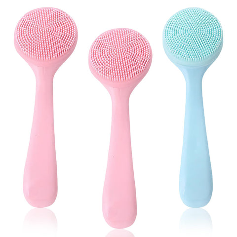 3PCS Facial Cleansing Brush,Face Brushes for Cleansing Clean Facial Brush Soft Face Scrub Brushes for Removing Blackhead Makeup Residue
