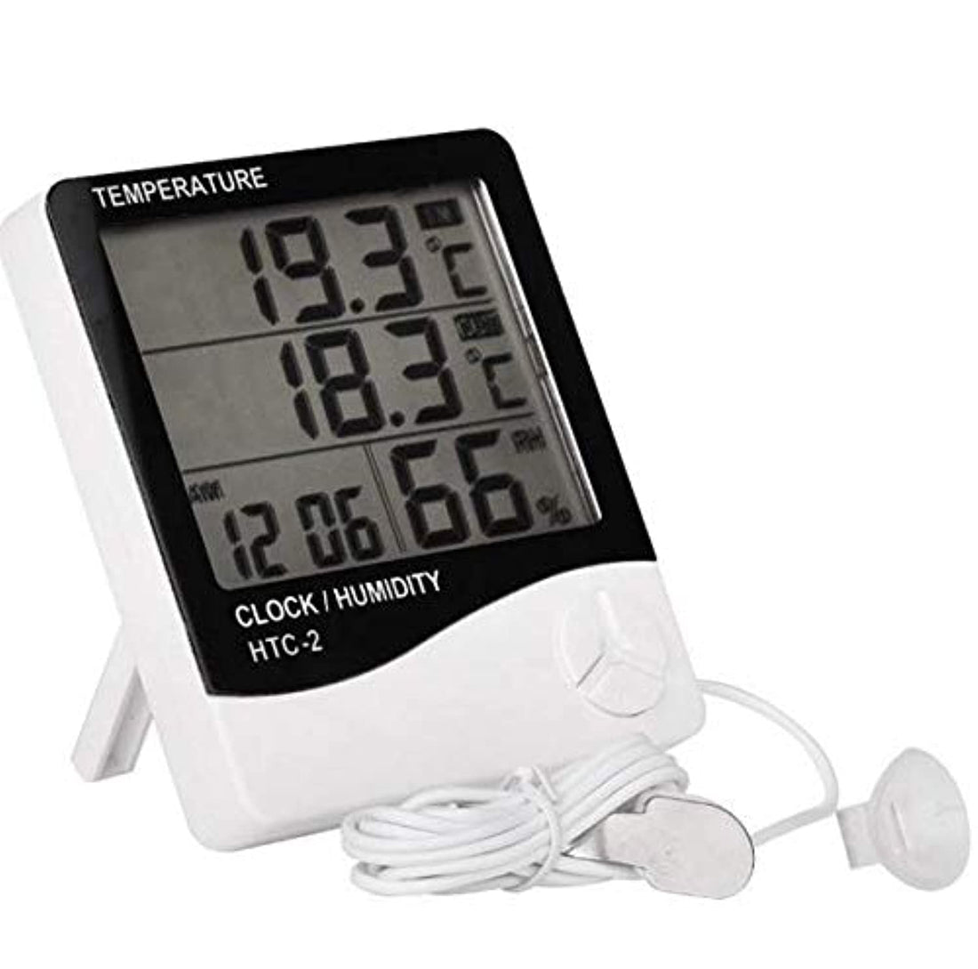 Digital LCD Thermometer Hygrometer Electronic Temperature Humidity Meter Weather Station Indoor Outdoor Tester Alarm Clock