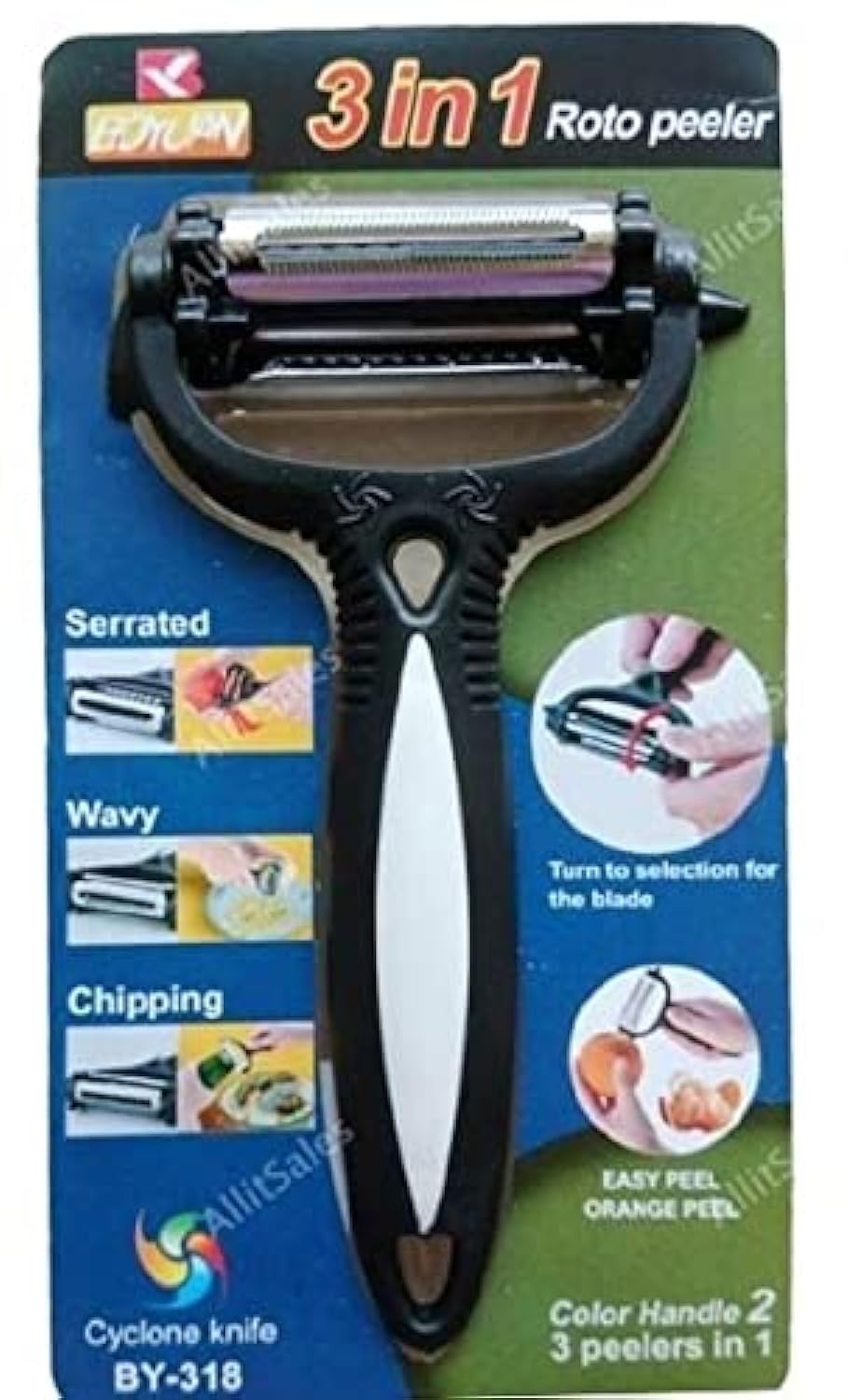 Cyclone Knife 3 In 1 Roto Peeler90735_ with two years guarantee of satisfaction and quality