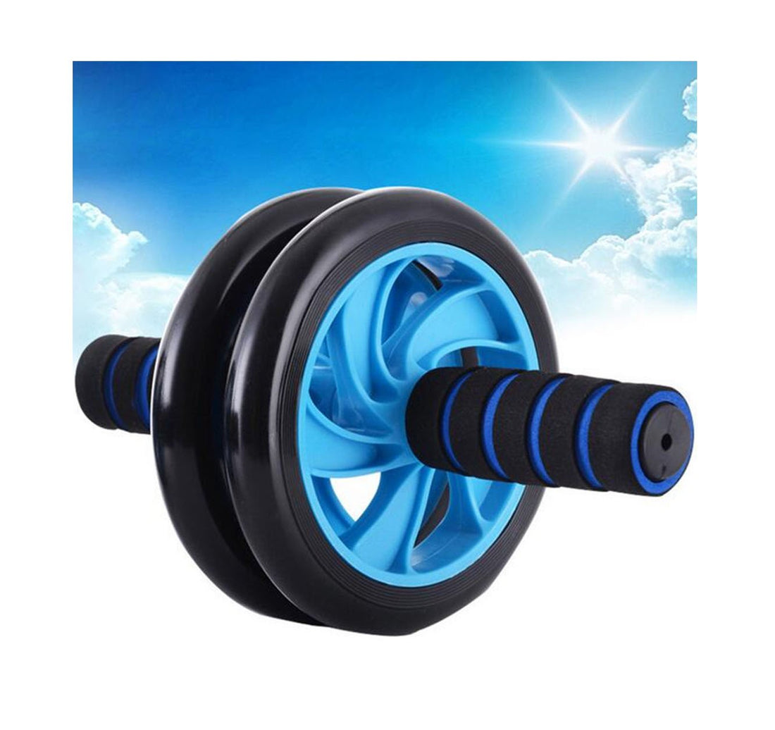 Accesorio con ruedas AB para ejercicio abdominal, de brazos y espalda, perfecto para hacer ejercicio en casa, gimnasio y de viaje, de Lanfire, azul