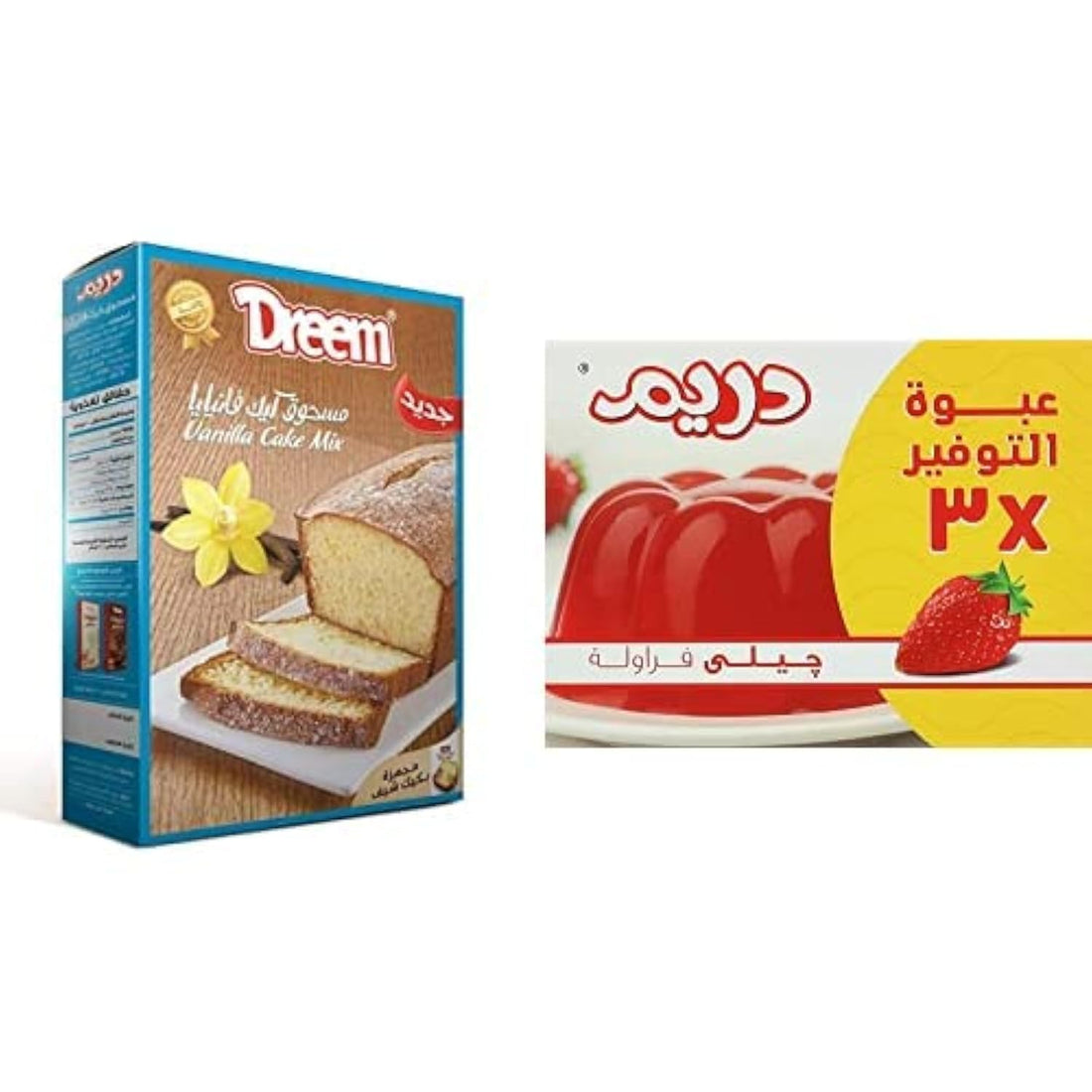 Dream Cake Vanilla Flavor, 400 Gm & Strawberry Jelly, 210 gm