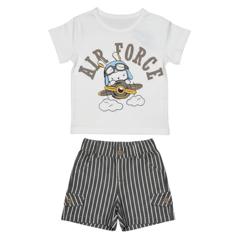 Sikaaa Boys Half Sleeves T-Shirt&Short Printed Whats Up Half Sleeves T-Shirt&Short (pack of 1)