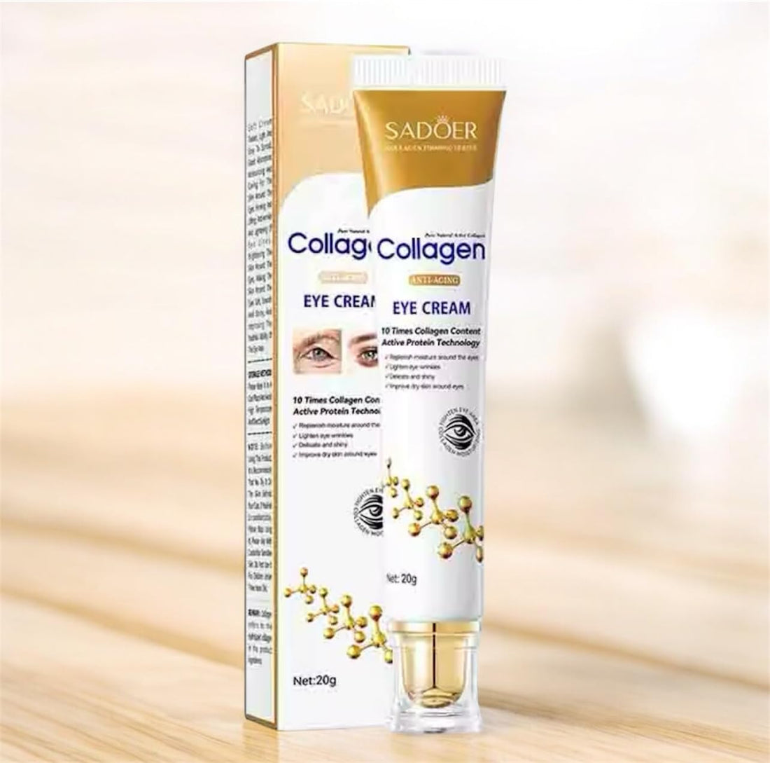 SADOER Anti-Wrinkle Eye Cream with Collagen, 20 g, Formula with Active Protein Technology