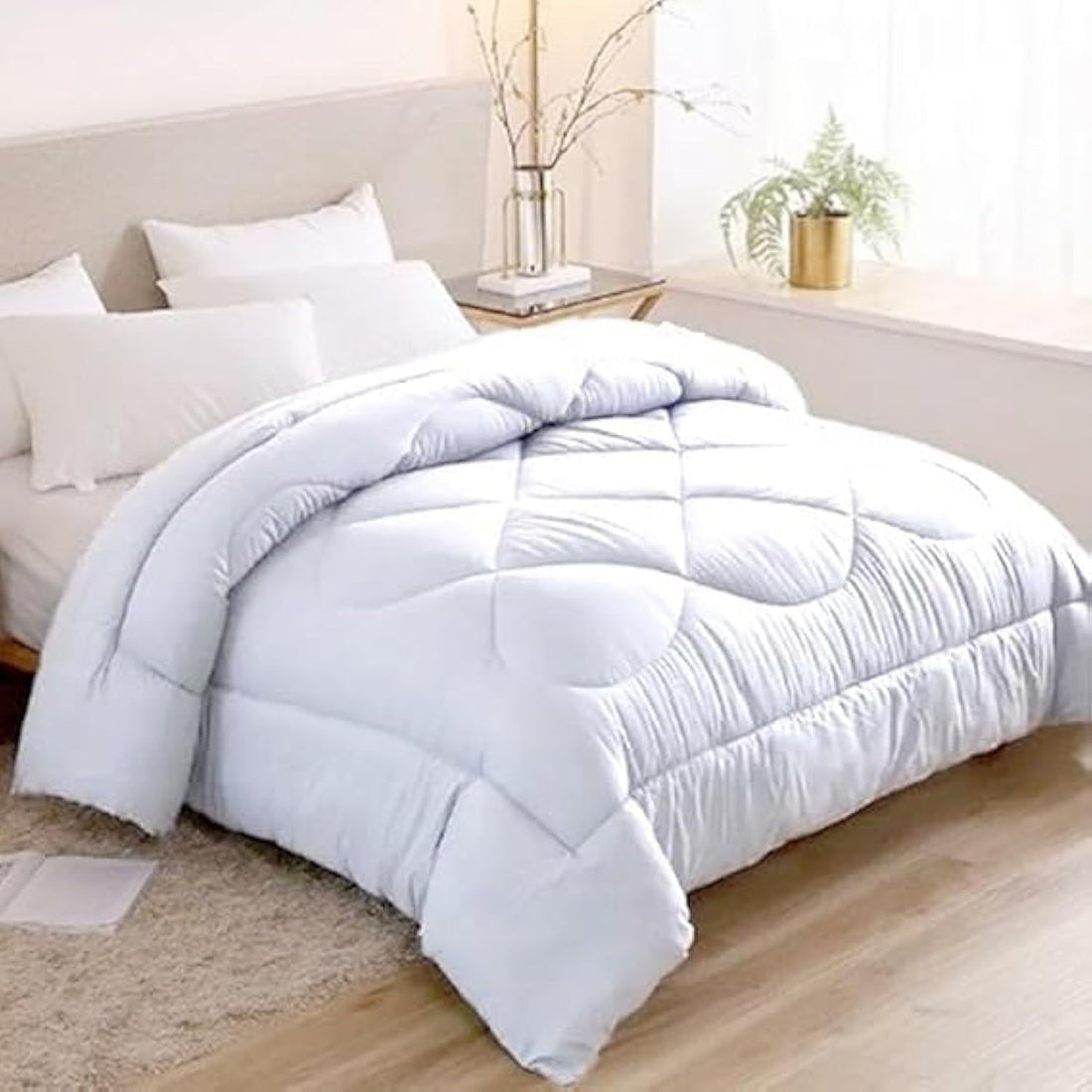 Snooze, plain winter quilt, 180 * 220 cm, White