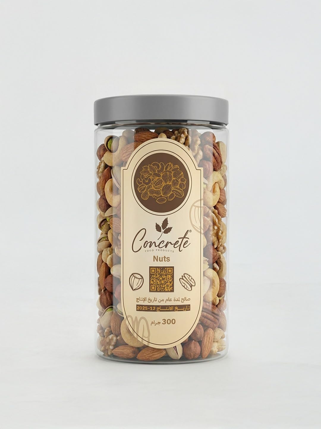 Conerete Mixed Nuts, Almonds, Cashews, Pistachios, Walnuts, Blister Pack, 300 g