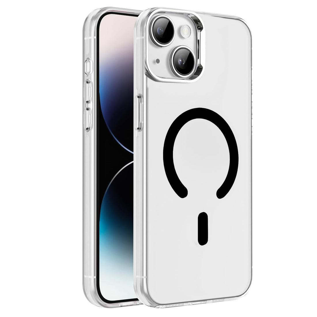 Dl3 Mobilak Case For iPhone 15 Case Crystal Clear [Not Compatible with MagSafe] Soft TPU Gel Case Flexible Silicone Anti-Scratch Transparent TPU Cover - Black