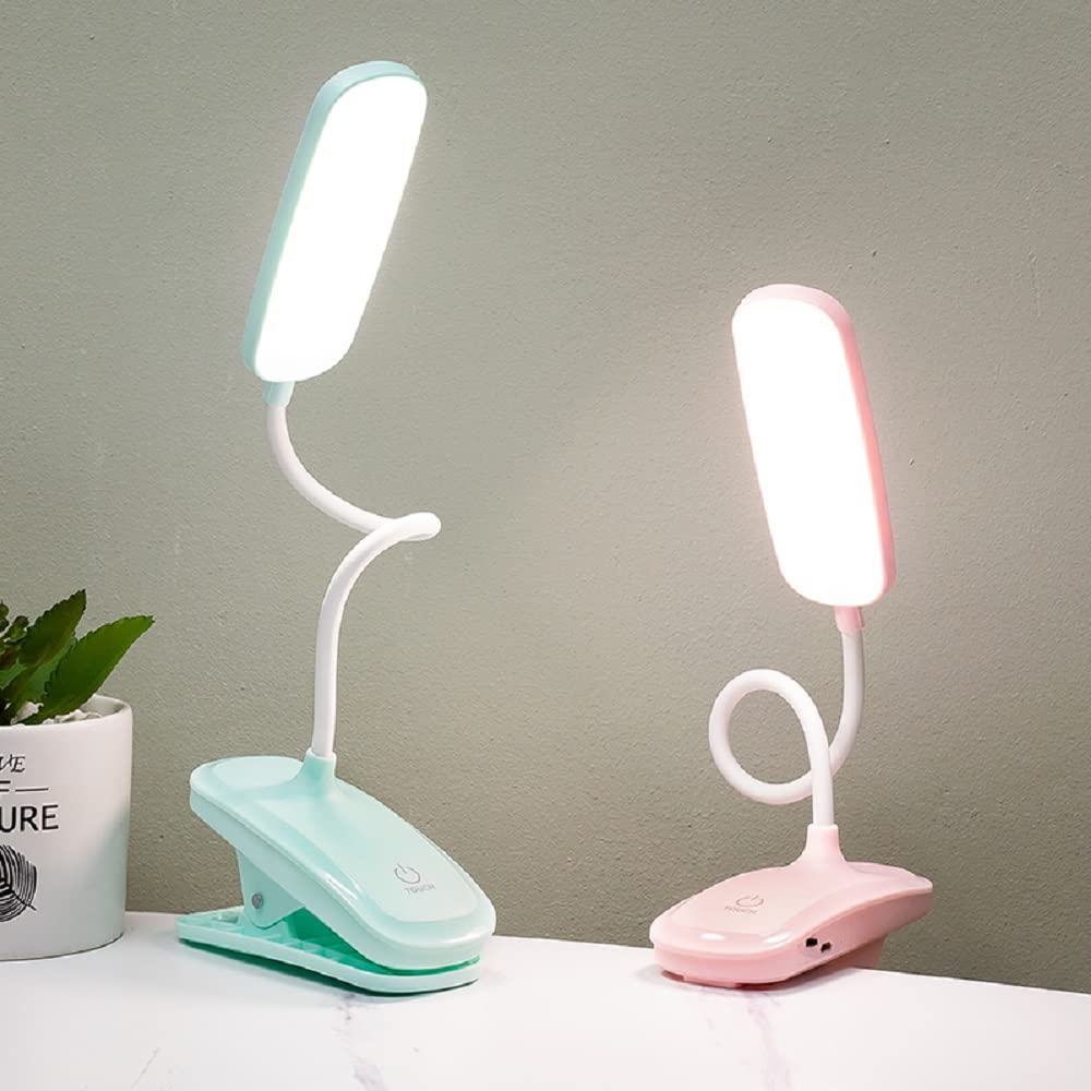 Generic Folding LED Desk Lamp - Pink, Metal & Polypropylene, 3 Light, Touch Control, Energy Efficient
