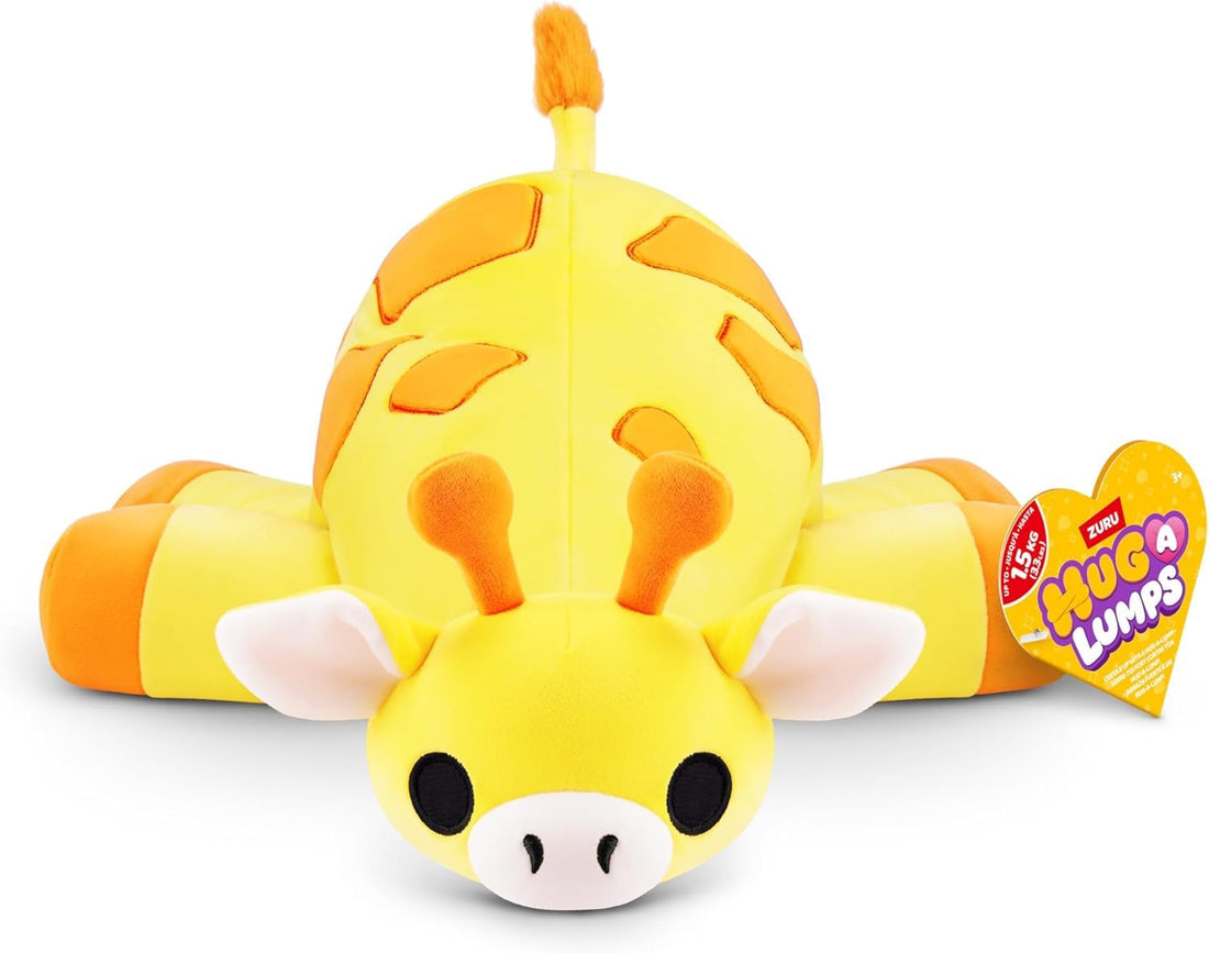 ZURU Hug A Lumps Gigi the Giraffe, Weighted Plush Toy, Yellow and Orange, Super Soft and Squishy, 50 cm, Ages 3+