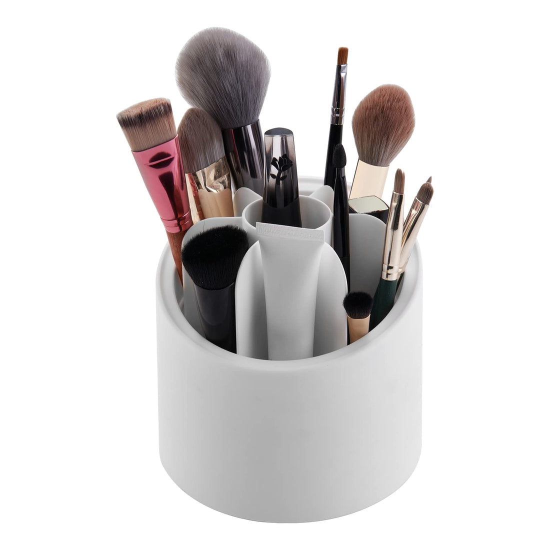 Sbosbo Makeup Brush Holder 360 Rotating Makeup Brush Organizer 7 Cell Large Capacity Make up Organizer and Storage for Vanity, Bathroom, Cabinet