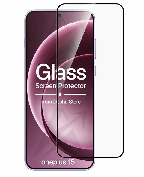 ARROWS Tempered Glass Screen Protector for OnePlus 15, 9H Hardness, HD Clear, Full Coverage, Fingerprint Unlock Support, Scratch Resistant, Bubble-Free Installation