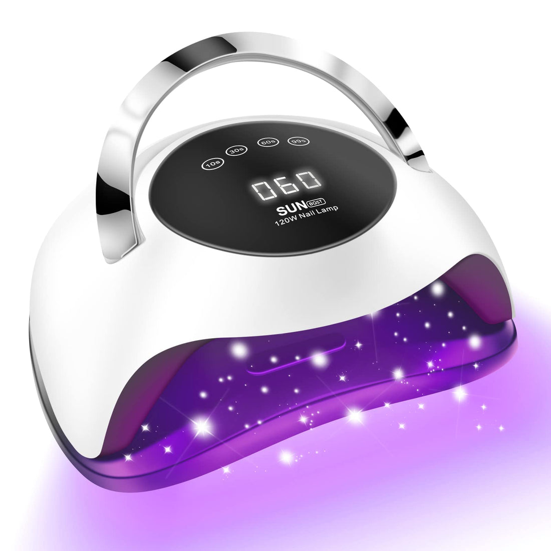 ClanKin BQ5T Led UV Nail Lamp Dryer, 120W High Power Fast Curing LCD Screen Large Size- Automatic Sensor-Gel Polish Machine with 4 Timer Setting