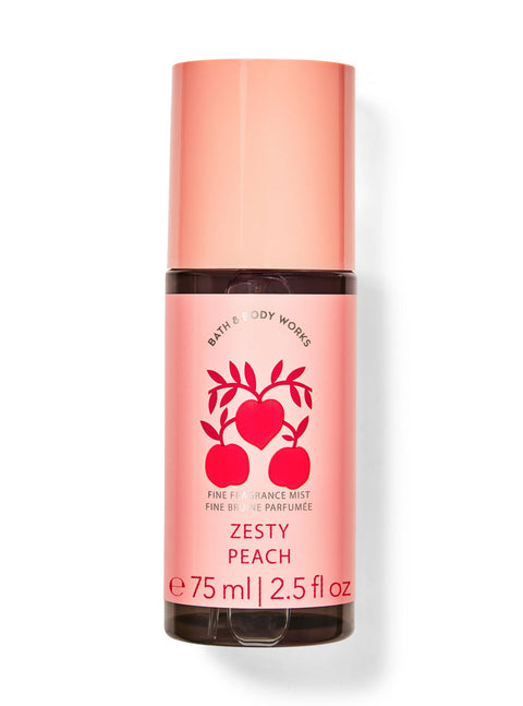 Bath & Body Works Zesty Peach Travel Size Fine Fragrance Mist | 75 ml / 2.5 fl oz | Fragrance - Fruity & Bright | Gender - Unisex