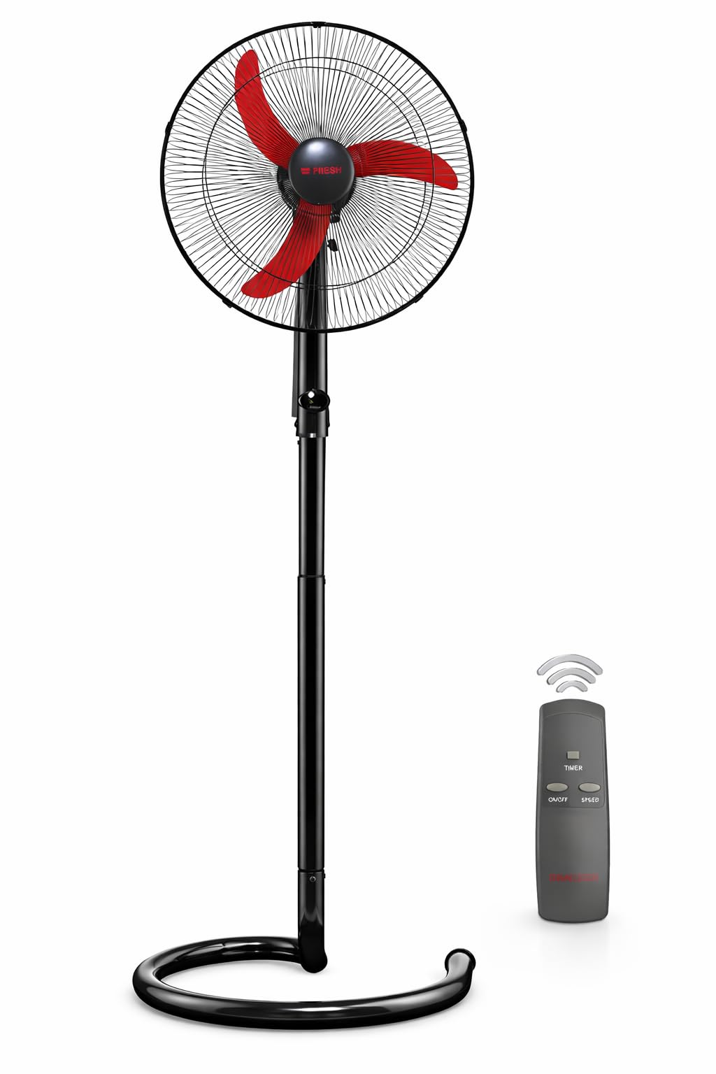 Fresh Shabah Stand Fan with Remote, Black, 20 Inch, GSFR-20