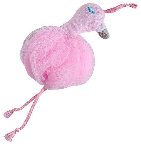 Flamingo Bath Accessories - Stylish Flamingo-Themed Bath Sponge and Mesh Bath Ball with Rope, Ideal for a Relaxing Shower Experience (1 pcs)