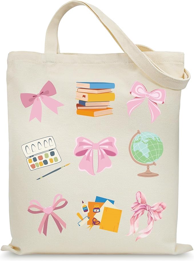 Eco-Friendly Canvas Cotton Tote Bag with Design Printed Bags for Women, Men - Reusable Shopping Bag, Party Gift Idea and Blend Cotton Gift Bag
