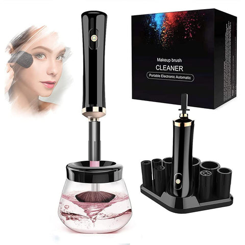 Beauenty Electric Makeup Brush Cleaner and Dryer- Professional, Automatic, Quick, easy and Mess Free Spin Cleaning - Rotating, Spinner Machine for Most Cosmetic Make up Brushes