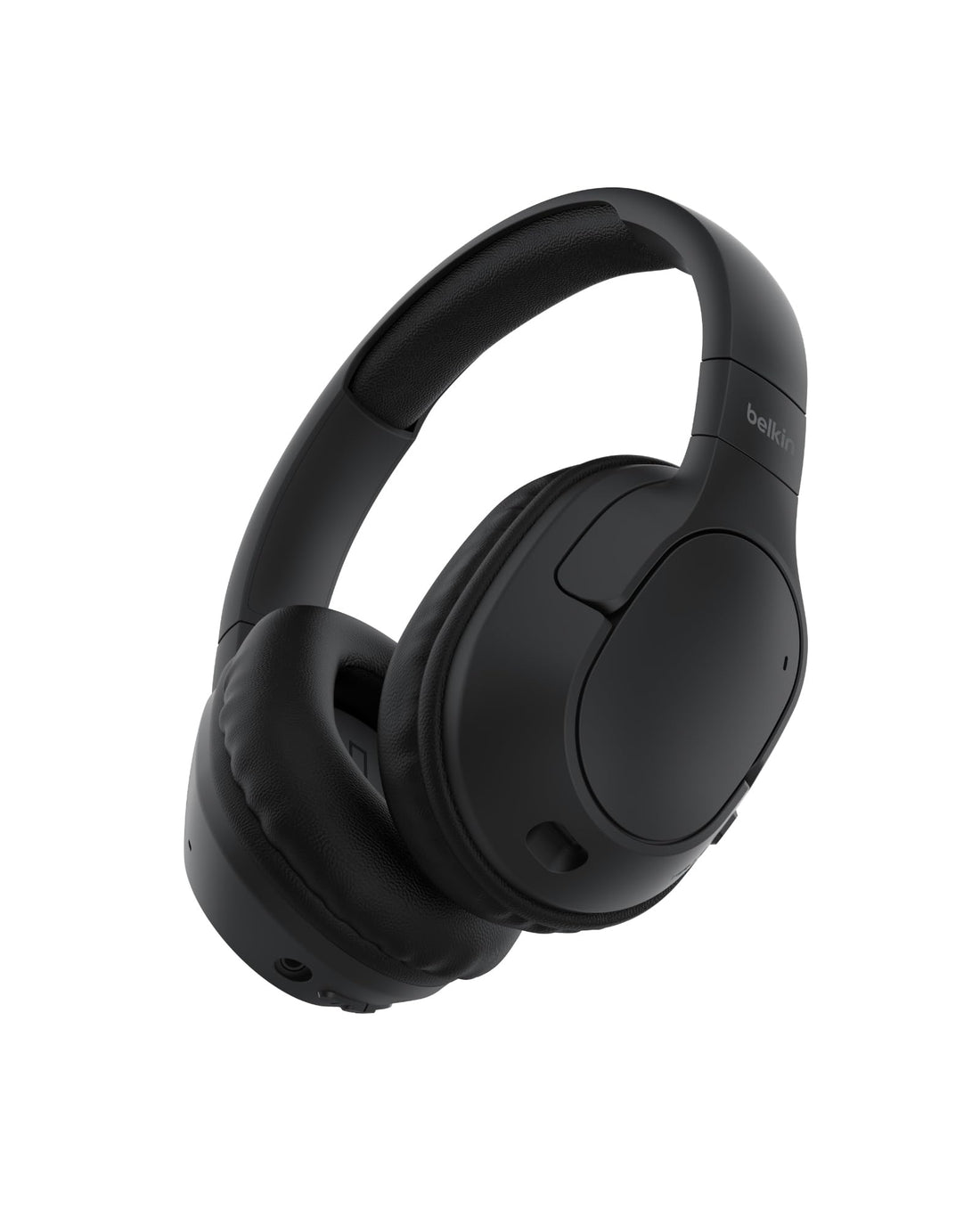 Belkin SoundForm Surround Bluetooth Headphones, Ambient Noise Isolation, Wireless, 60 Hours Continuous Playback, Soft Ear Pads for iPhone, Galaxy, iPad Travel Home Office - Black