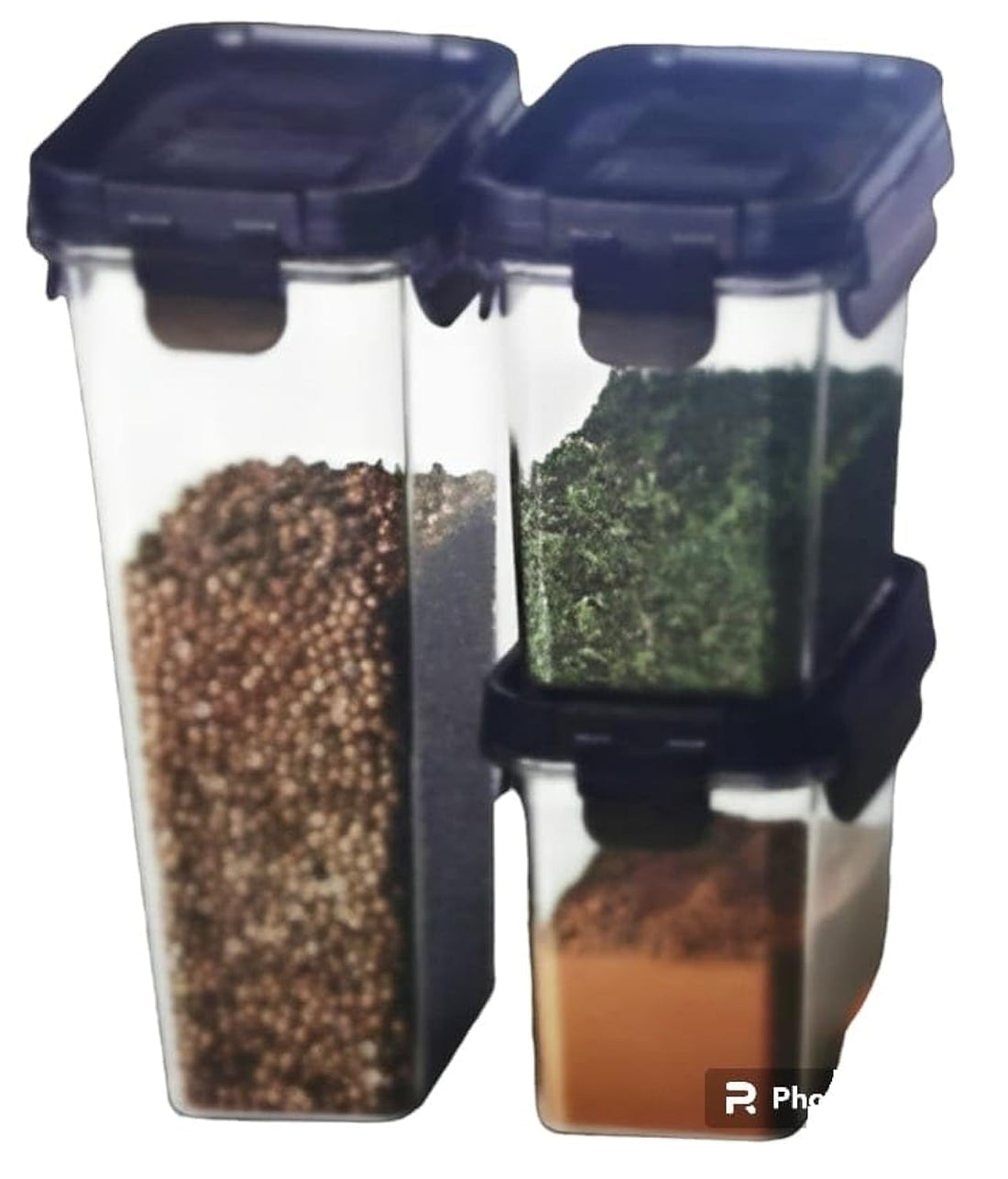 LocknLock Lock & Lock (Individual Color Box Packaging) Modular Spice Kit Set: HTE572F(600ml) x1, HTE573F(300ml) x2 HTE572FS3
