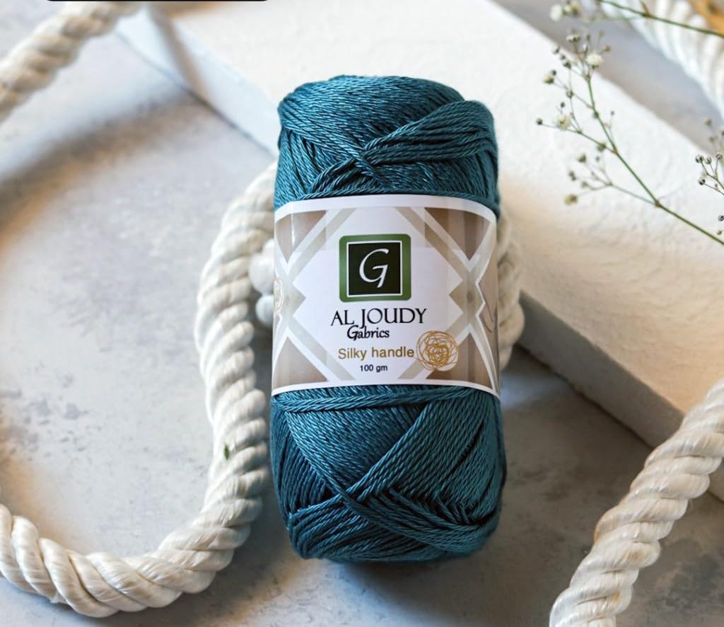 Al Joudy Crochet and Knitting Yarn – 100% Pure Egyptian Long Staple Cotton – Soft and High Quality – Suitable for Amigurumi and Crafts – 100 Grams – Multi Colors – Code 63