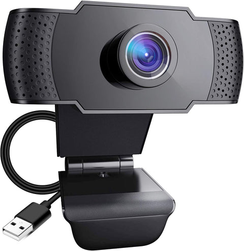 HD Webcam 1080P with Microphone USB Camera, 2 Megapixels / 30 FPS, Ultra Wide Angle, Clip/Stand - for Video Calling, Live Streaming, Zoom Meeting,PC/Laptop