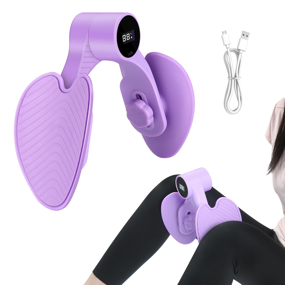 Majome Thigh trainer pelvic floor trainer for women, leg trainer, buttocks, leg press, thighs, pelvic floor, hip trainer, training device at home for strength training of arms, legs