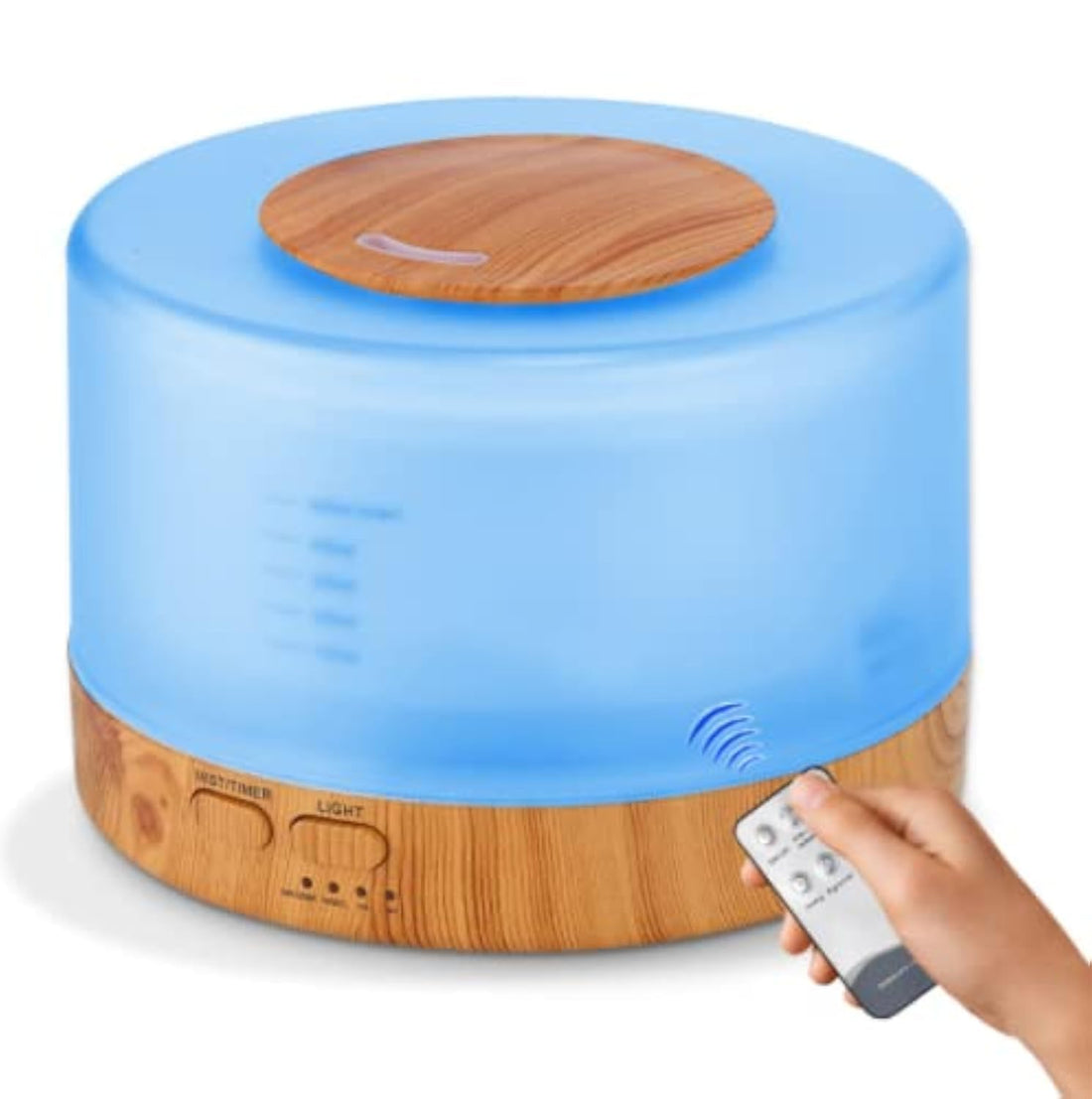 Nyganmelloz 500ML Ultrasonic Essential Oil Diffuserï¼ŒAromatherapy Diffuser with 7 Color Lights and 4 Timer Cool Mist Humidifier with Waterless Auto Shut-off Function for Home Office