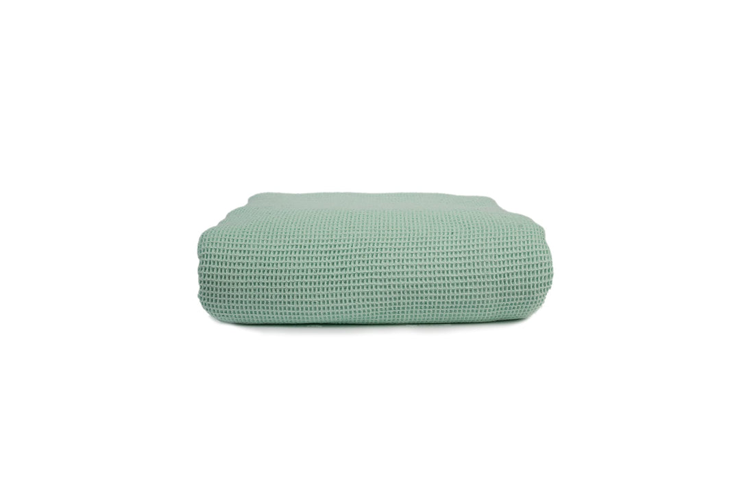 Portal Home of linen-cotton bedspread, size 230 * 250cm,pale green
