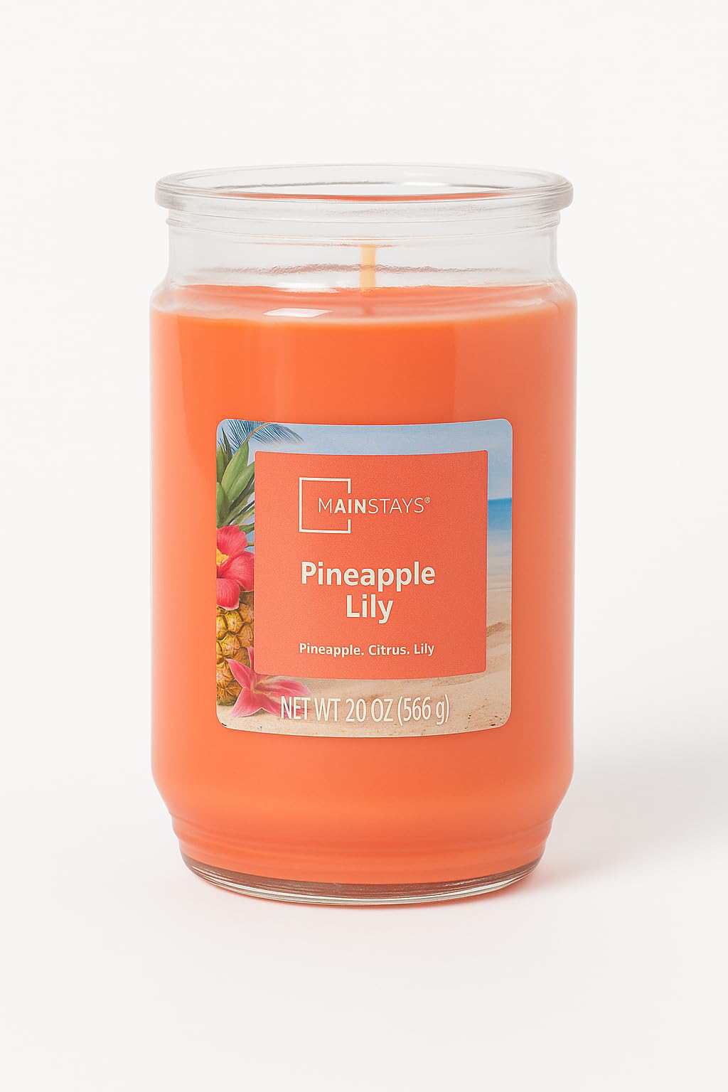 Kanawaty Scented 20 oz Candle Jar, PINEAPPLE LILY, Up to 120 Hours of Burn Time, Single-Wick