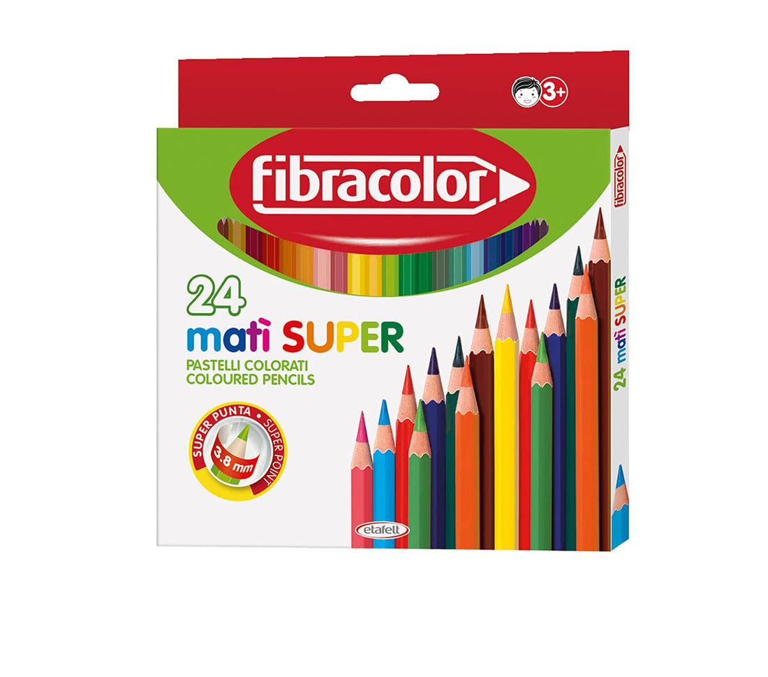FIBRACOLOR ETAFELT Matì Super Hexagonal coloured pencil Pack of 24 Colors