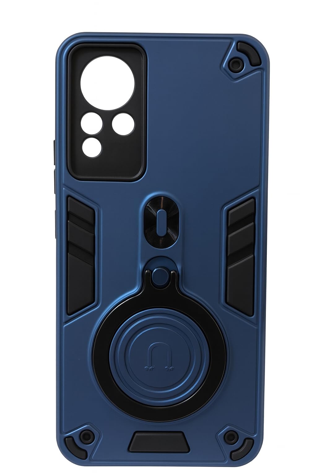 Case Compatible with Infinix Note 11 Dual Layer Protective Shockproof Hard Armor Cover with 360° Rotating Finger Ring Kickstand and Car Magnetic Case Infinix Note 11 Cover (Blue)