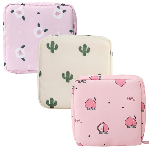 3 Pack Sanitary Napkin Storage Bag, Tampon Storage Bag,Portable Sanitary Pad Storage Bag,Feminine Menstruation First Period Bag,Multifunctional Storage Bag, for Girls Women Ladies.