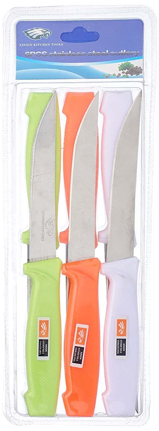 Xinxin Small Stainless Steel Knife Set, 6 Pieces - Multi Color