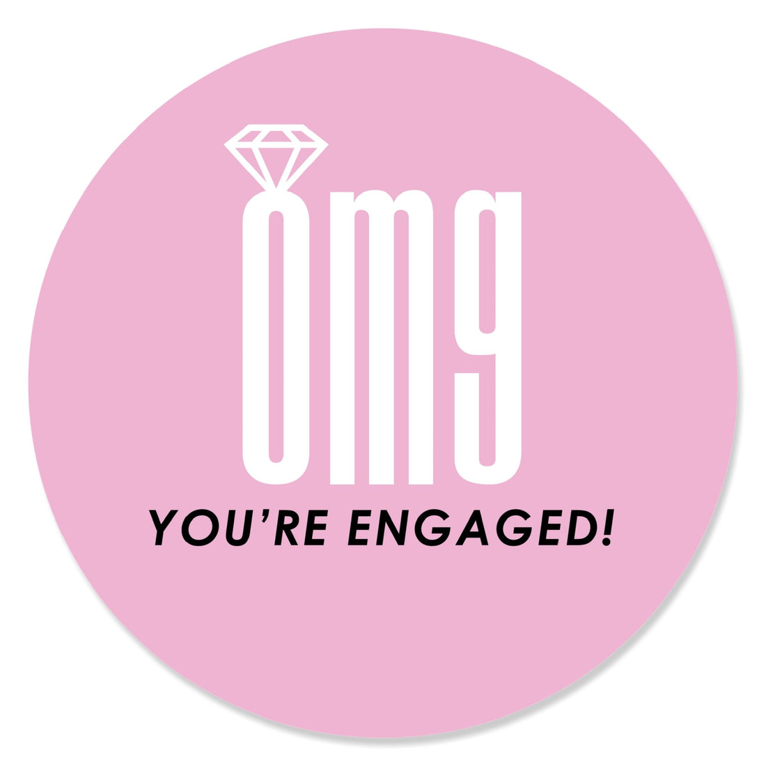 Big Dot of Happiness Omg, You're Getting Married - Engagement Party Circle Sticker Labels - 24 Count