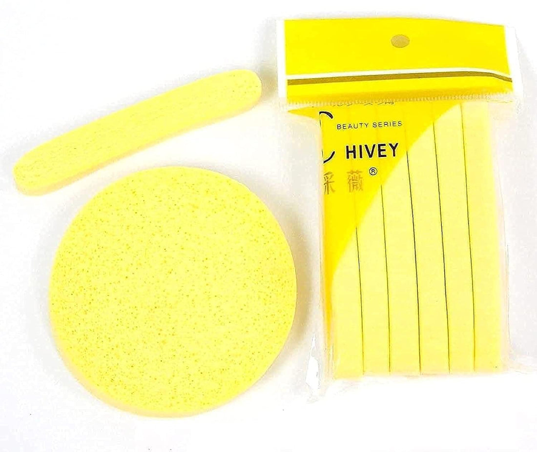 Compressed makeup and facial cleansing sponge