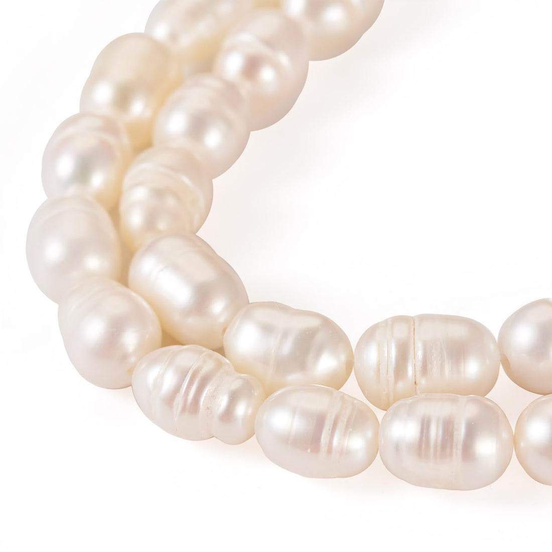 Fashewelry 20pcs Rice Pearl Beads Natural Cultured Freshwater Pearl Beads 8mm Loose Pearl Beads for Jewelry Making Crafts Necklaces Bracelets Earrings
