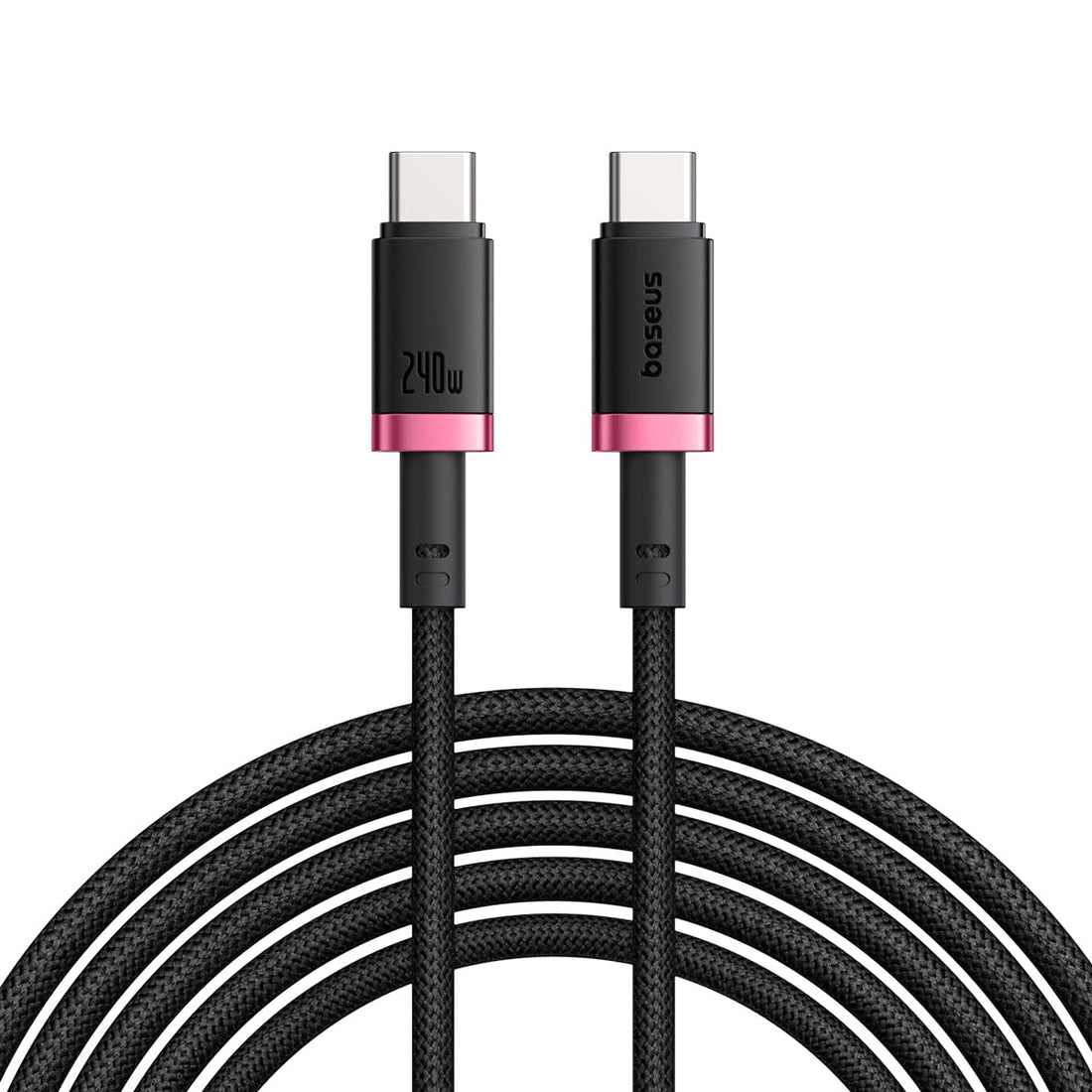 Baseus 240W Ultra-High Power Delivery Braided USB-C Fast Charging Cable | 1M Heavy Duty Cord | PD3.1 QC5.0 48V/5A| for Apple MacBook, iPad Pro, iPhone, Samsung Fold, S26 | 480Mbps Data Transfer (Red)