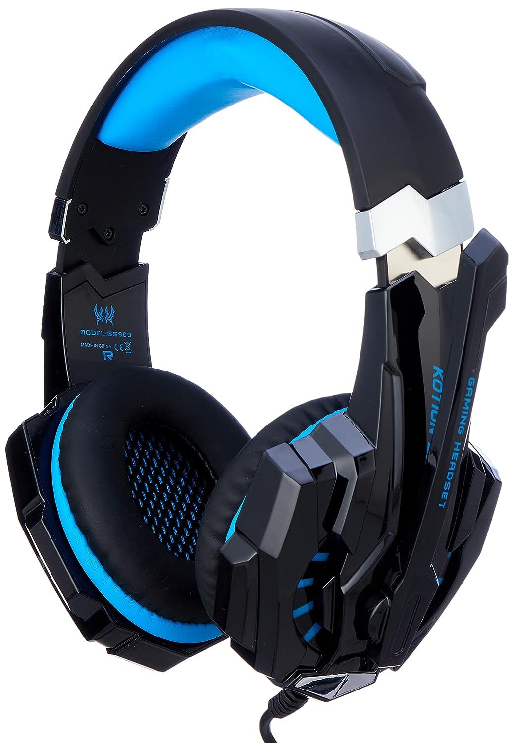 Kotion each gs900 360 pc gaming headset over ear new headphone - black blue, Wired Headphones Headset