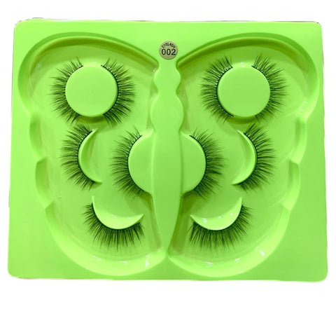5 PAIRS 6D Faux Mink False Eyelashes | Reusable Lightweight & Natural Looking | Bold Eye Makeup Look (N002)