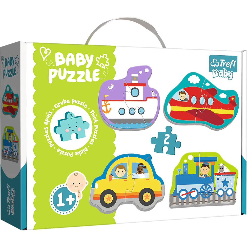 thepuzzleoutlet Trefl 4 in 1 Kids Baby Classic Transport Vehicles Puzzles