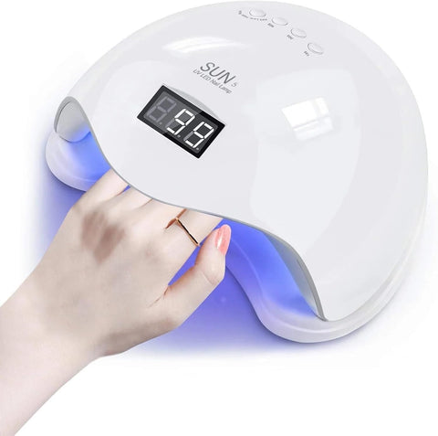 48W UV LED Nail Dryer with 4 Timers, Automatic Sensor, LCD Display, Gel Polish Dryer for Professional and Home Use, Essential Accessory for Nail Salon and Nail Art