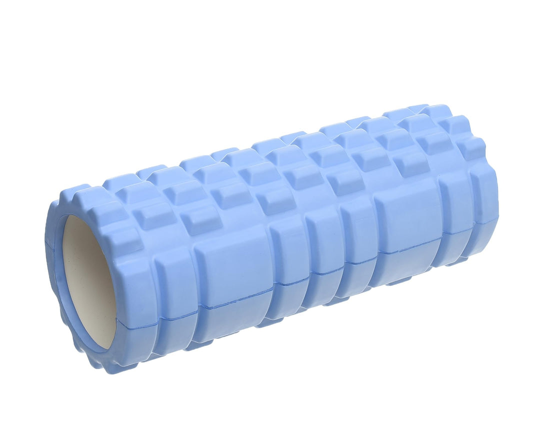 MINSA Yoga Foam Roller 33cm Blue Design for Muscle Recovery and Yoga