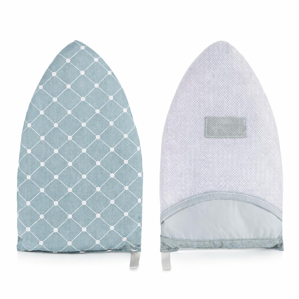 Garment Steamer Ironing Gloves and Mesh Ironing Cloth, Steamer Mitt Handheld Board With Finger Loop, Anti Steam Mitt With Finger Loop, Doubles As Steam Board And Ironing Cloth