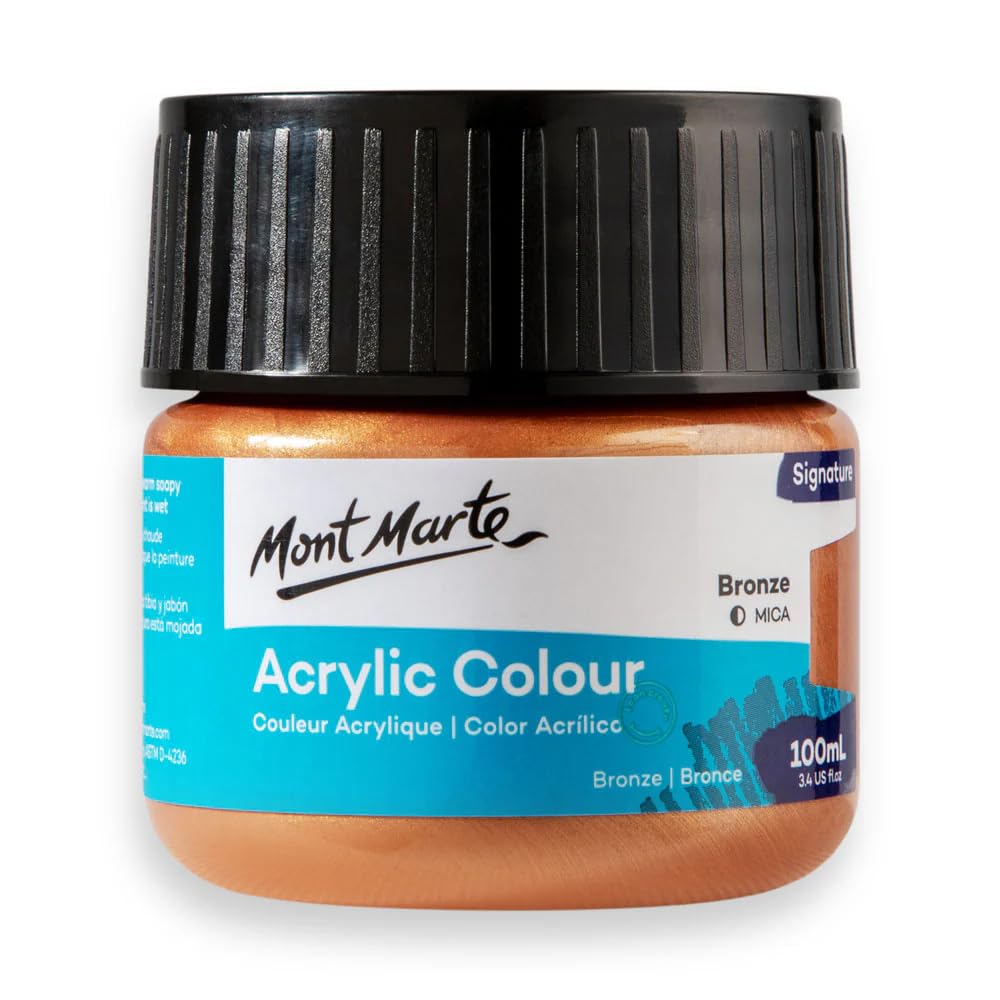 Monte Marte MSCH1100 Acrylic Colour Paint 100 ml, Bronze