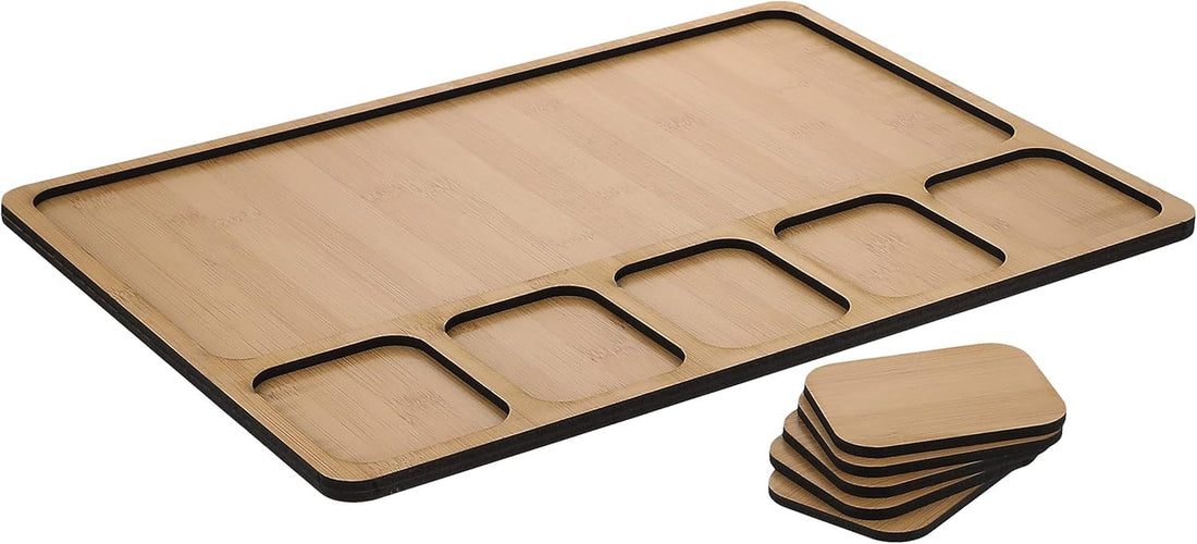 SERVIS Elegant Wood Serving To Improve The Shape Of The Table Offers You A Modern Look With Excellent Material And Large Sizes, As Well As Convenient Division To Serve All Purpose (1 Piece)