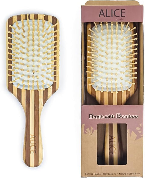 Alice - Hair Brush, Original Detangler, Wood Brush, For Man & Women, Crafted To Detangle Your Hair