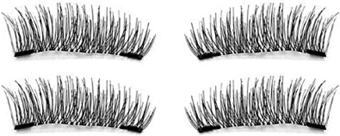 Natural False Handmade 3D/6D Magnetic Eyelashes with 3 Magnets and Box 24P-4