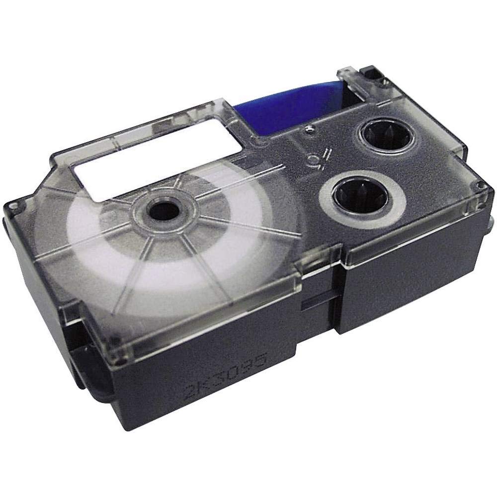 Casio 12mm label printer cartridge black print on yellow tape