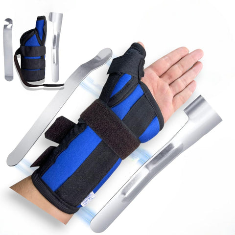 Medical Wrist Splint with Metal Braces, Adjustable Wrist Splint for Arthritis, Sprains, Ligament Injuries, Carpal Tunnel, Tendonitis, Sports Protection for Women and Men, Left Hand (3XL)