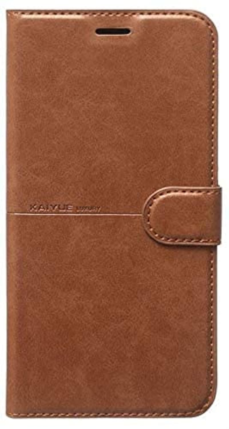 High-quality leather case to fully protect the phone, 360 degrees, foldable, compatible with Redmi 12 4G (Brown)